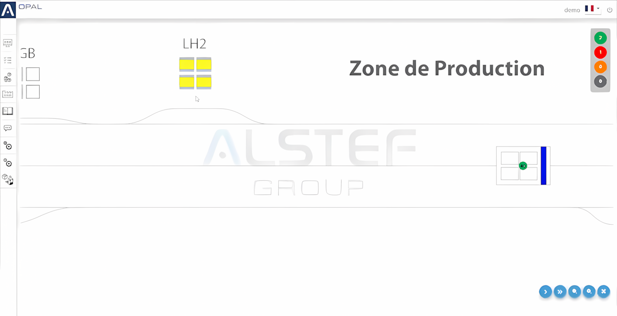 Synoptique de l’interface de simulation OPAL